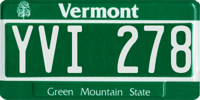 VT license plate YVI278