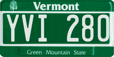VT license plate YVI280