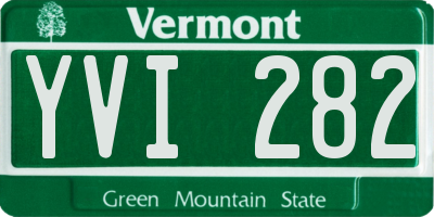VT license plate YVI282