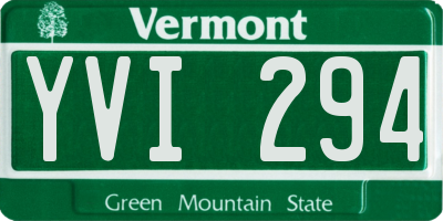 VT license plate YVI294
