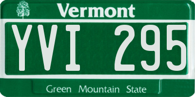 VT license plate YVI295