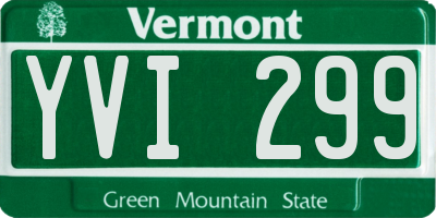 VT license plate YVI299