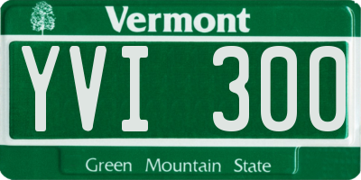 VT license plate YVI300