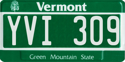 VT license plate YVI309