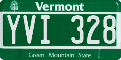 VT license plate YVI328