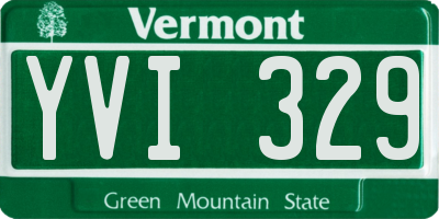 VT license plate YVI329