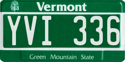 VT license plate YVI336