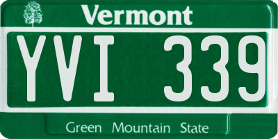 VT license plate YVI339