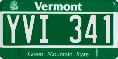 VT license plate YVI341
