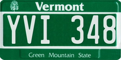 VT license plate YVI348