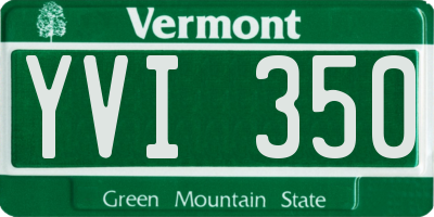 VT license plate YVI350