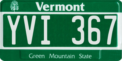 VT license plate YVI367