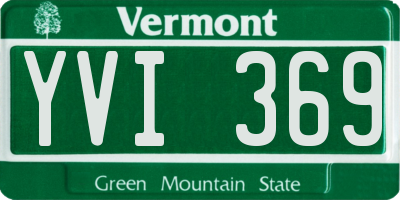 VT license plate YVI369
