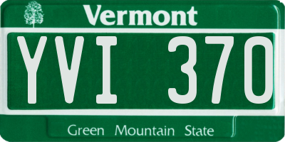 VT license plate YVI370