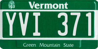 VT license plate YVI371