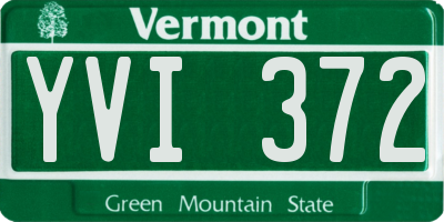 VT license plate YVI372