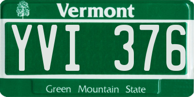VT license plate YVI376
