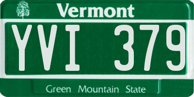 VT license plate YVI379