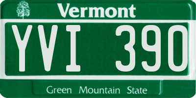 VT license plate YVI390