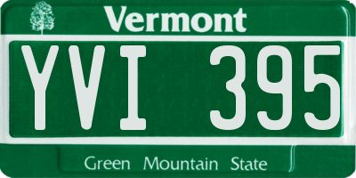 VT license plate YVI395