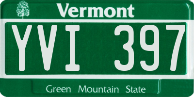 VT license plate YVI397