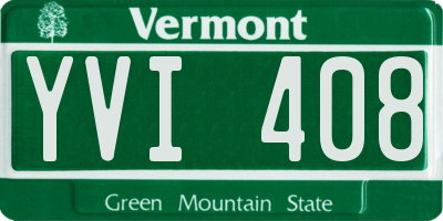 VT license plate YVI408