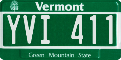 VT license plate YVI411