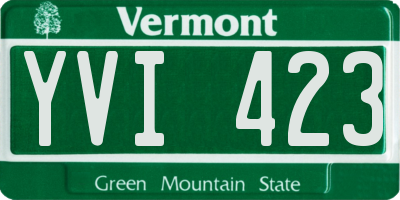 VT license plate YVI423