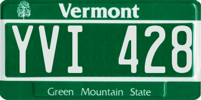 VT license plate YVI428