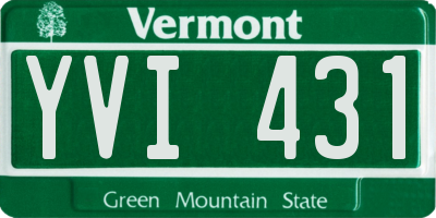 VT license plate YVI431
