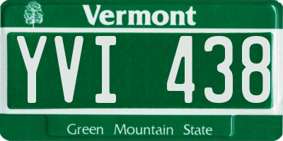 VT license plate YVI438