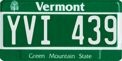 VT license plate YVI439