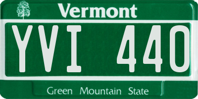 VT license plate YVI440