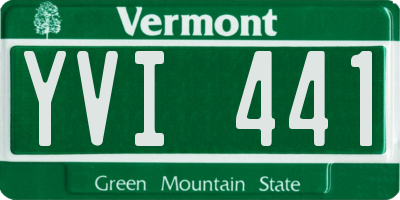 VT license plate YVI441