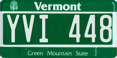 VT license plate YVI448