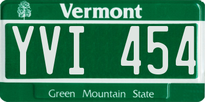 VT license plate YVI454