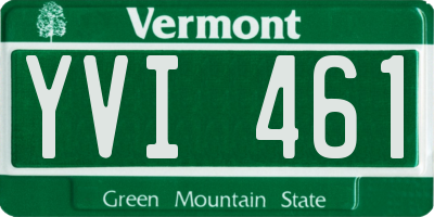 VT license plate YVI461