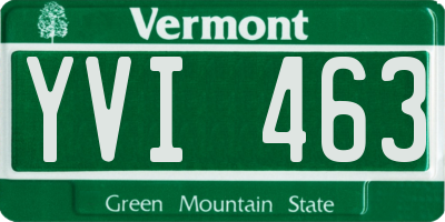 VT license plate YVI463
