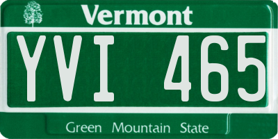 VT license plate YVI465
