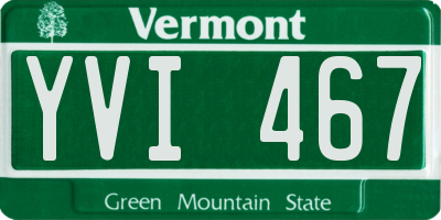 VT license plate YVI467