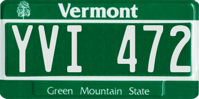 VT license plate YVI472