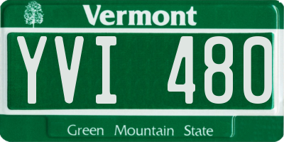 VT license plate YVI480