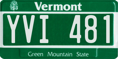 VT license plate YVI481