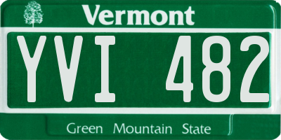 VT license plate YVI482