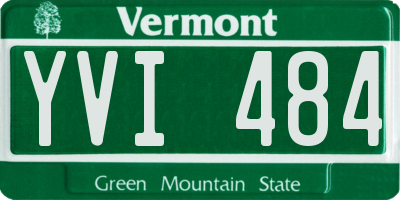 VT license plate YVI484
