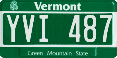 VT license plate YVI487