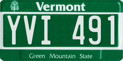 VT license plate YVI491