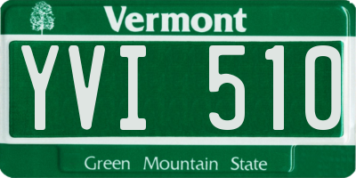VT license plate YVI510