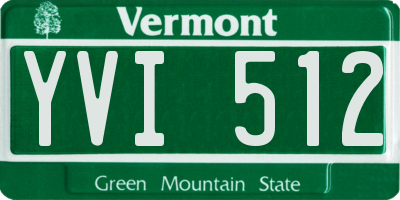 VT license plate YVI512