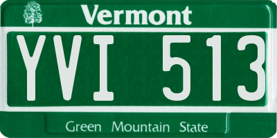 VT license plate YVI513
